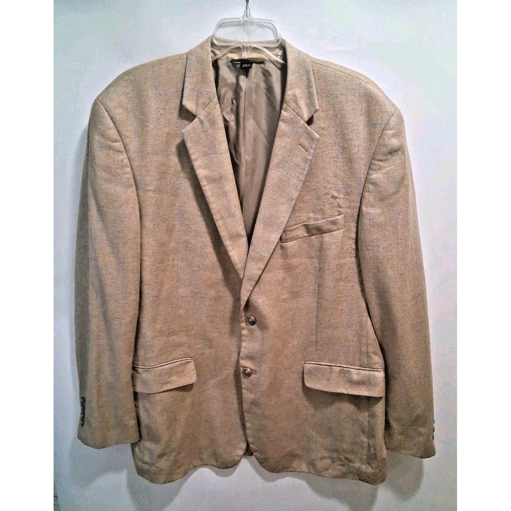 VTG Murrays Toggery Shop Men's 46R Silk Blazer Nantucket Reds Coat Prep Gold Tan